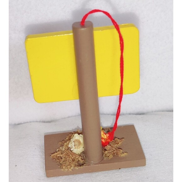 Vintage Christmas Ornament Lot BBQ Grill, Lawn Mower, Garage Sale Sign Pre Owned - Picture 12 of 16